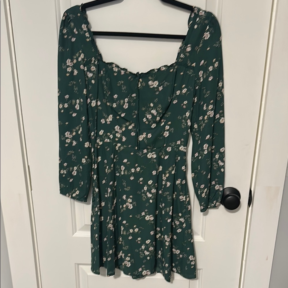 Abercrombie & Fitch Floral Green Dress